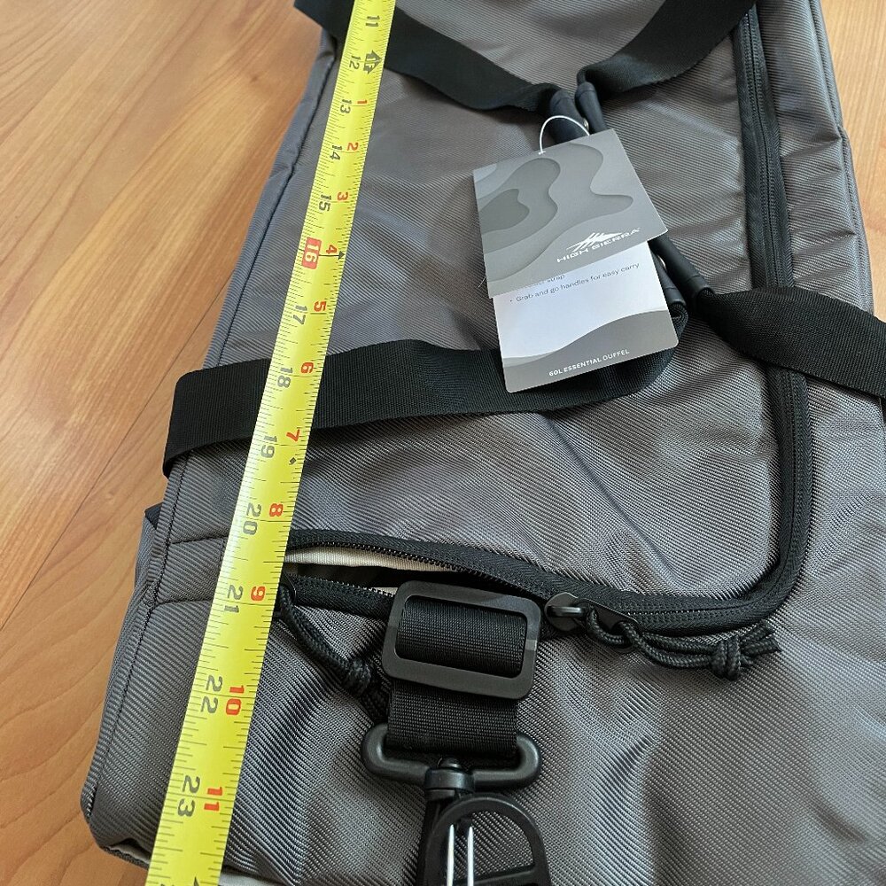 High Sierra Essential Duffel Bag, Mercury Black 60 L. Gym Travel Carry On. NWT - Picture 9 of 16